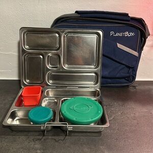 Planet box Rover stainless steel, with lunch bag + containers